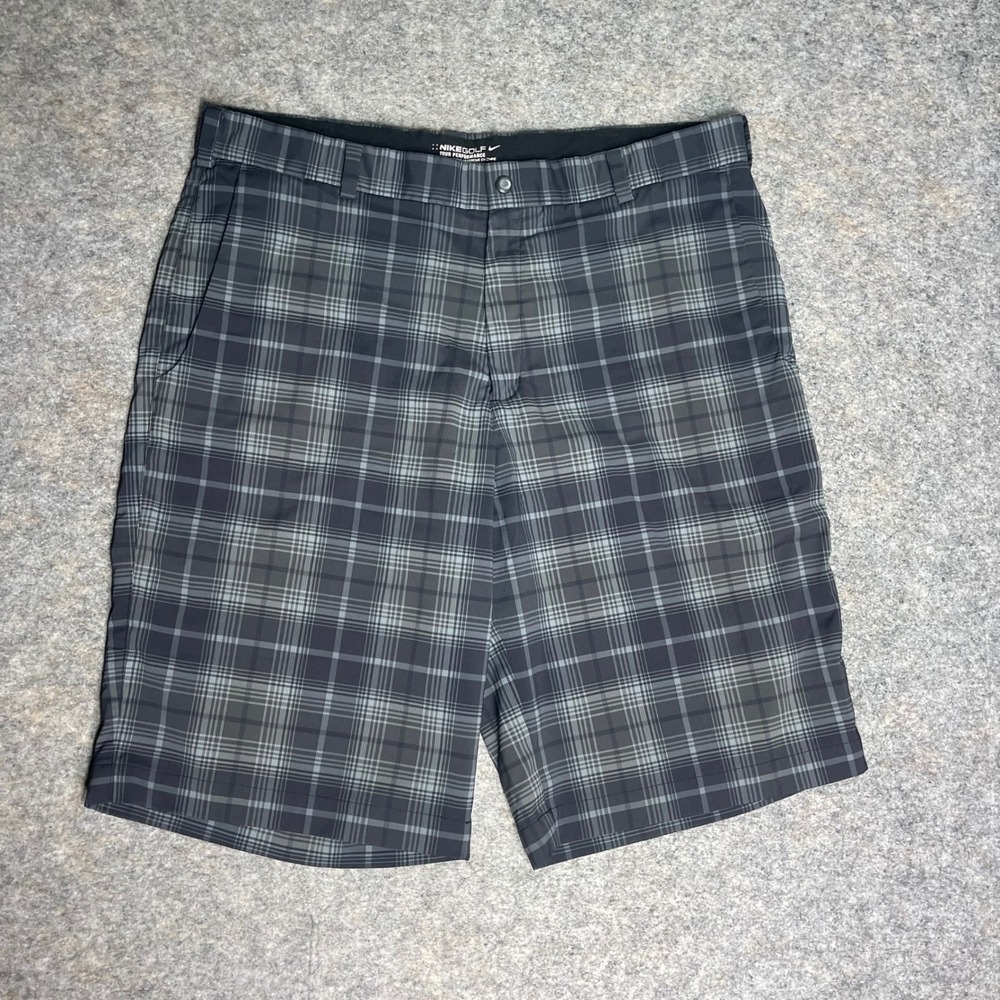 Nike Golf Tour Performance Dri-FIT Plaid‎ Shorts Mens Size 36